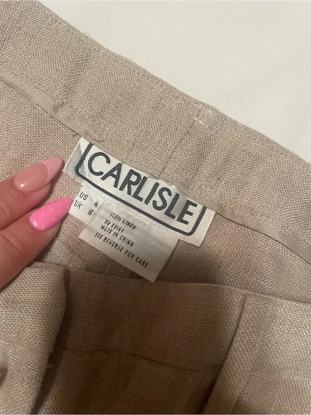 Carlisle Beige Slim Tailored Chinos